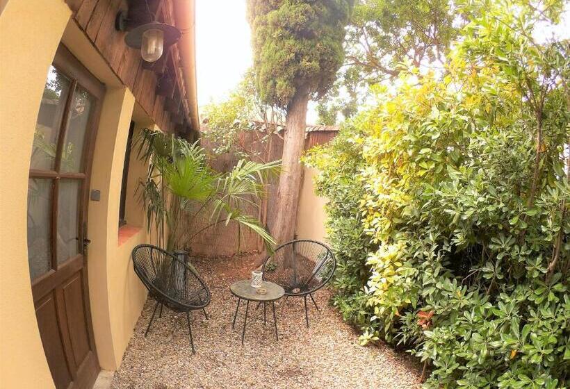 اتاق لوکس با چشم‌انداز باغ, La Villa Carcassonne, Cité 8 Min à Pieds, Clim, Piscine, Full Wifi, Borne 7,5kw, Vélo élect, Parking