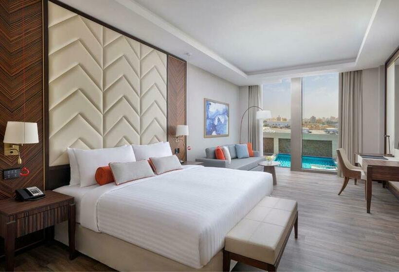 اتاق دلوکس با تخت کینگ و چشم‌انداز شهر, Jeddah Marriott  Madinah Road