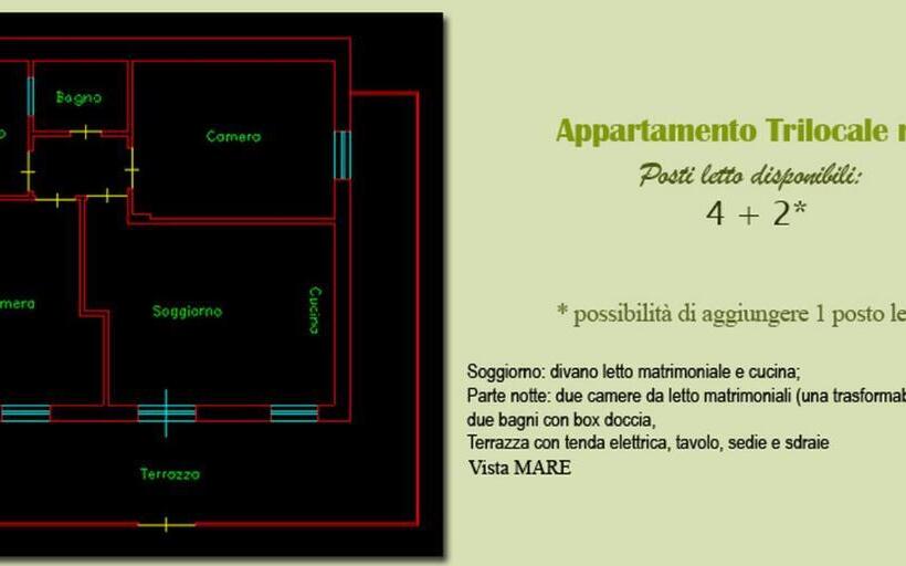 آپارتمان 2 خوابه, La Casa Di Carla