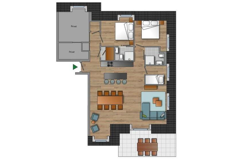 Appartement 3 Chambres, Astenblick Apartments With Sauna