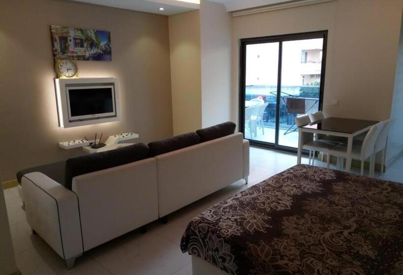 آپارتمان 1 خوابه با بالکن, Granada City Alanya Luxury Appartment 800м от пляжа клеопатра