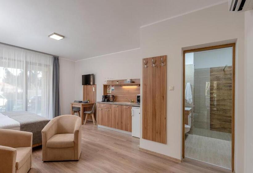 آپارتمان 1 خوابه همکف, Hídfő Apartman Nyugalom Szigetei