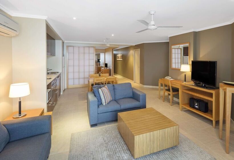 آپارتمان 1 خوابه با چشم‌انداز استخر, Oaks Hervey Bay Resort And Spa