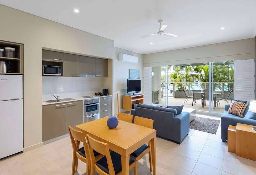 آپارتمان 1 خوابه با چشم‌انداز استخر, Oaks Hervey Bay Resort And Spa