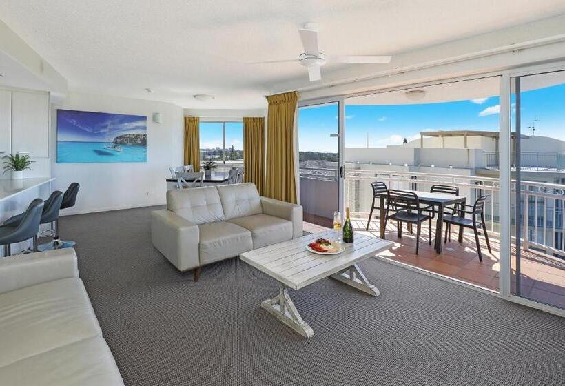 آپارتمان 3 خوابه با چشم‌انداز دریا, Beachside Resort Kawana Waters