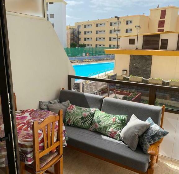 آپارتمان 1 خوابه با چشم‌انداز استخر, Apartament Modern 1 Playa Del Ingles