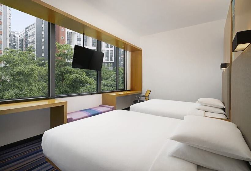 Standaardkamer met 2 Tweepersoonsbedden, Aloft Guangzhou University Park