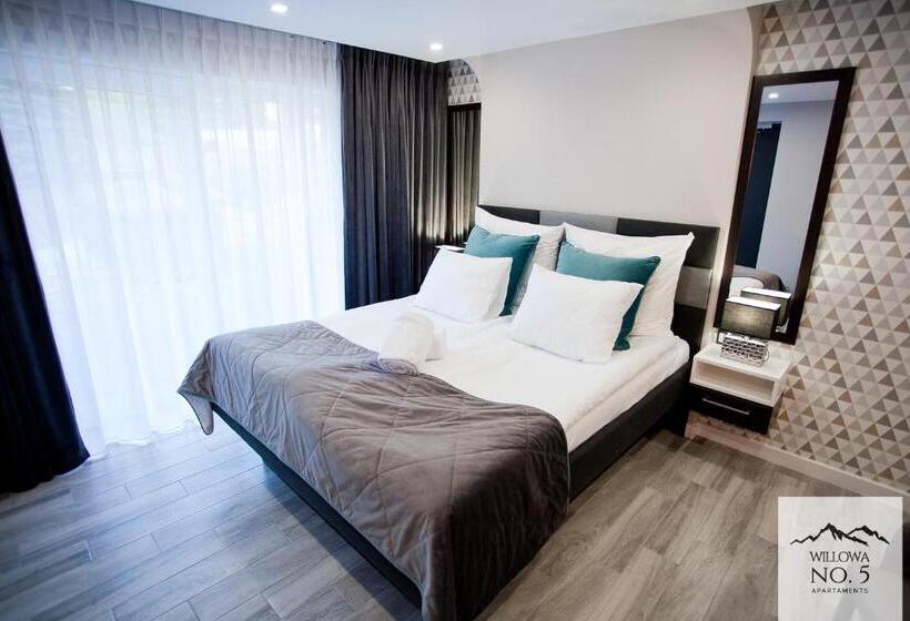 آپارتمان 1 خوابه با چشم‌انداز باغ, Willowa No. 5 Apartaments