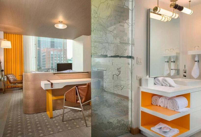 quarto Deluxe Cama King Vista Cidade, The Envoy Hotel, Autograph Collection