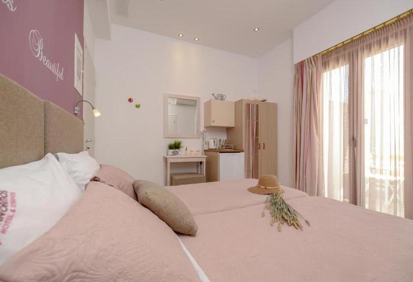 اتاق لوکس با چشم‌انداز دریا, Panormos Hotel And Studios