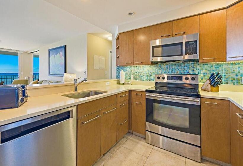 آپارتمان 1 خوابه با چشم‌انداز دریا, Hololani B703   Full Ocean View