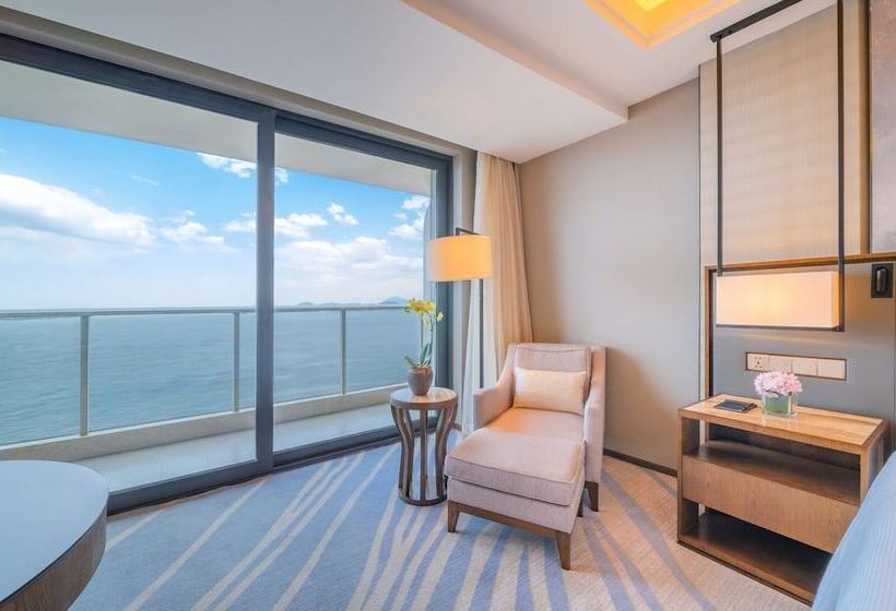 اتاق استاندارد با تخت دوبل و چشم‌انداز دریا, Hilton Zhoushan