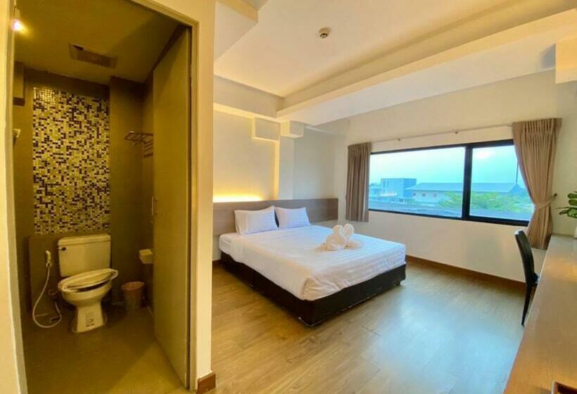 اتاق لوکس با تخت بزرگ, View Dee Bkk Airport Residence