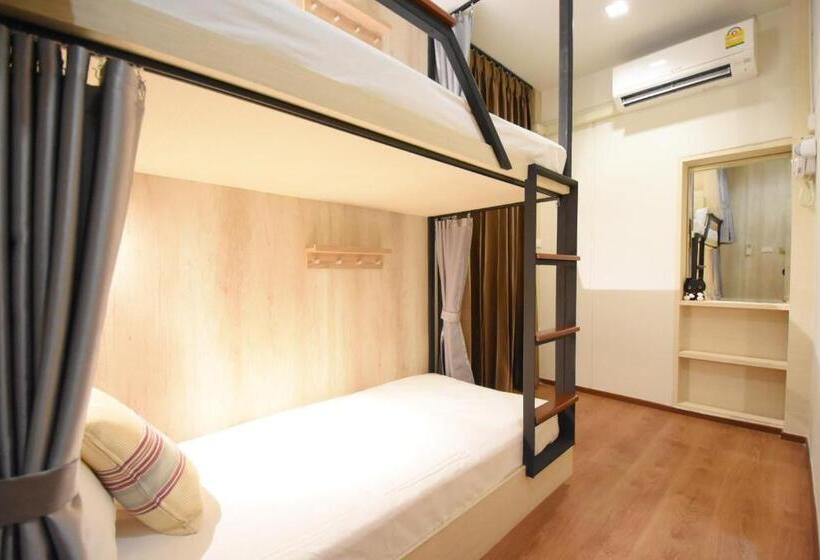 Bed in Shared Room with Shared Bathroom, Silom Forest Exclusive Residence