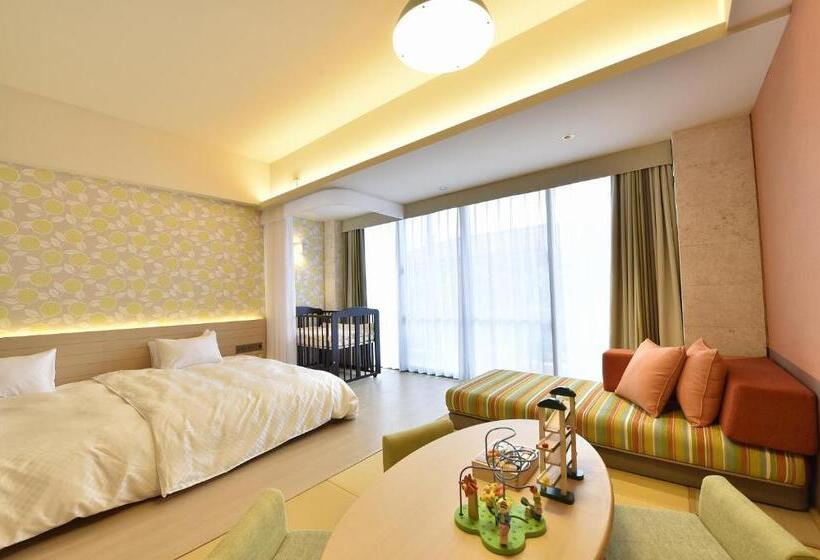 اتاق خانوادگی با چشم‌انداز باغ, Fusaki Beach Resort Hotel & Villas