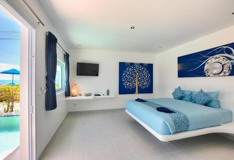 اتاق خانوادگی با چشم‌انداز جانبی دریا, La Perle Resort Koh Samui