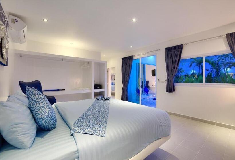 اتاق خانوادگی با چشم‌انداز جانبی دریا, La Perle Resort Koh Samui