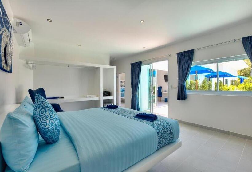 اتاق خانوادگی با چشم‌انداز جانبی دریا, La Perle Resort Koh Samui