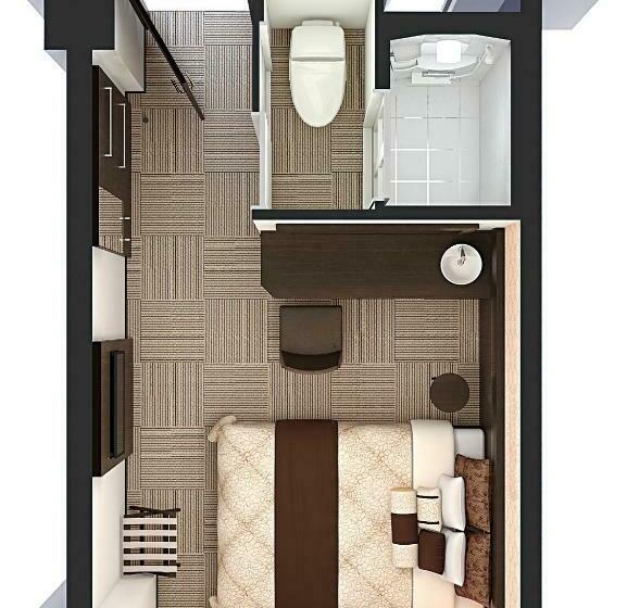 اتاق استاندارد یک نفره, Kuretake Inn Premium Shizuoka Ekimae