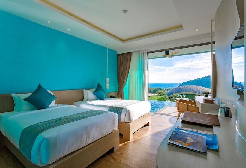 اتاق لوکس با چشم‌انداز دریا, Crest Resort & Pool Villas   Sha Extra Plus