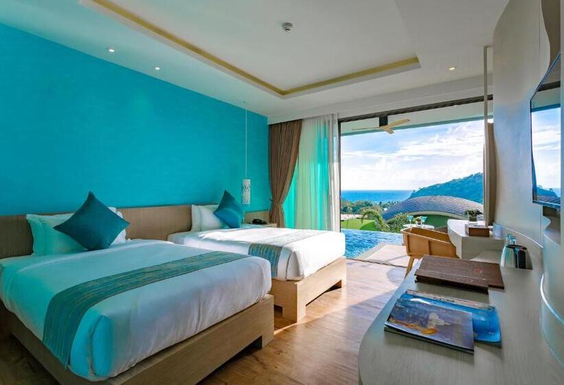 اتاق لوکس با چشم‌انداز دریا, Crest Resort & Pool Villas   Sha Extra Plus