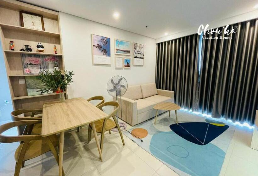 آپارتمان 1 خوابه با چشم‌انداز دریا, Hoàn Phố Land   The Sóng Apartment Vũng Tàu