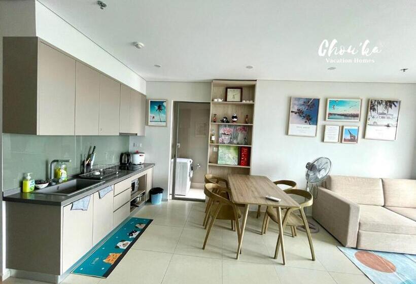 آپارتمان 1 خوابه با چشم‌انداز دریا, Hoàn Phố Land   The Sóng Apartment Vũng Tàu