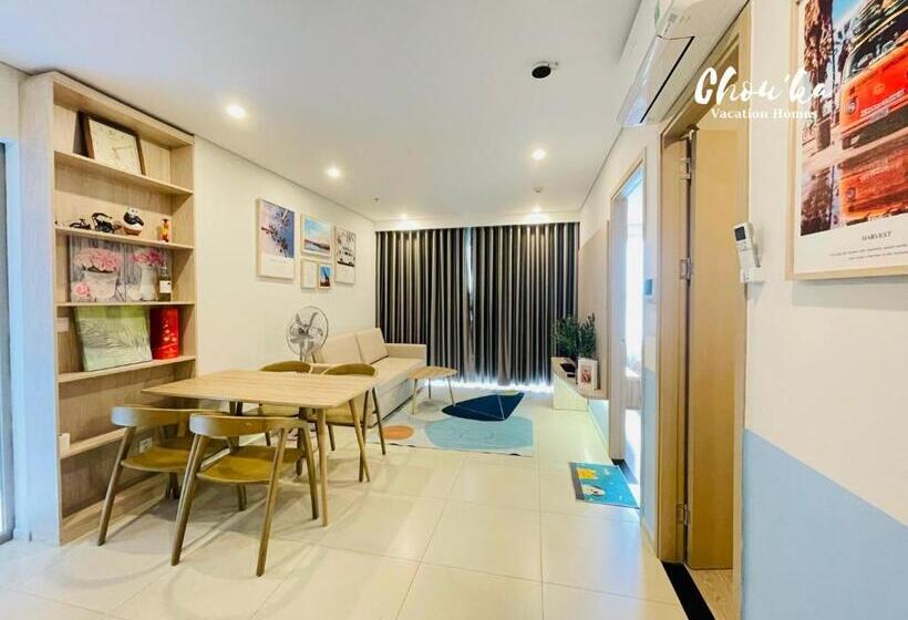 آپارتمان 1 خوابه با چشم‌انداز دریا, Hoàn Phố Land   The Sóng Apartment Vũng Tàu