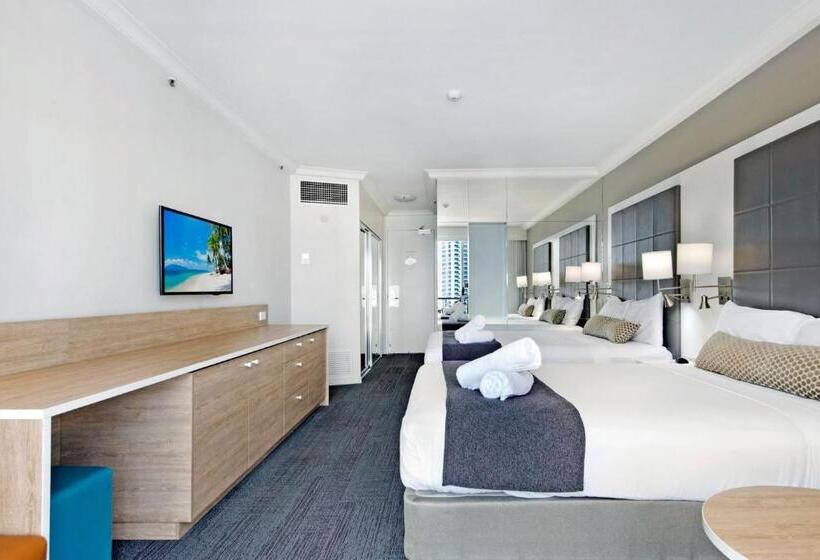 اتاق لوکس چهار تخته, Deluxe Twin Studio In Surfers Paradise   Coasthm