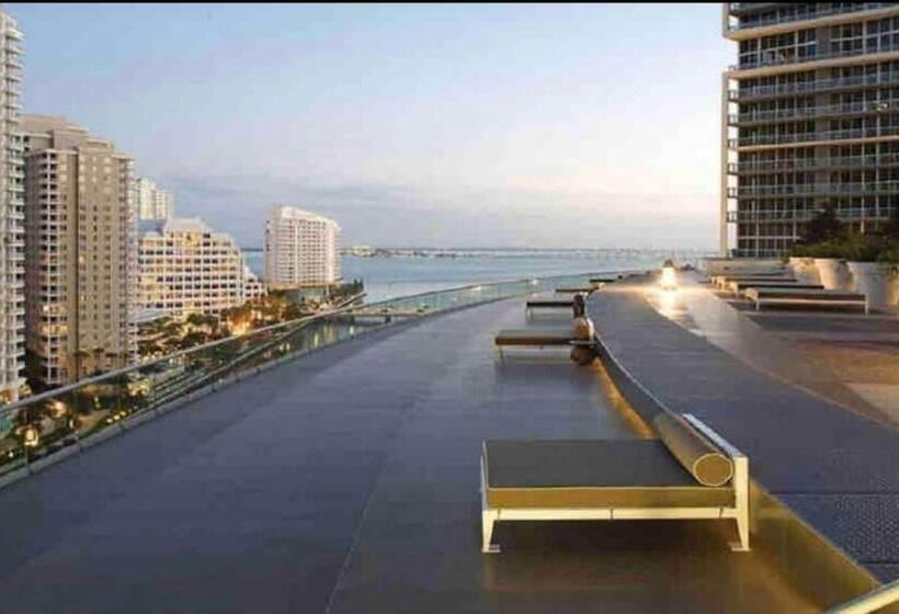 آپارتمان 1 خوابه با چشم‌انداز استخر, W Icon Brickell  Luxury 2br Highrise Corner Condo