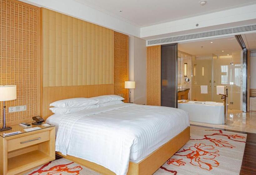 اتاق دلوکس با تخت کینگ و چشم‌انداز شهر, Zhuhai Marriott