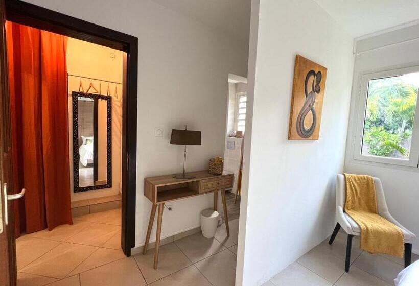 اتاق استاندارد با چشم‌انداز کوهستان, Villa Ti Moon, Entre Deux, Piscine
