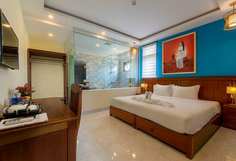 اتاق لوکس با چشم‌انداز باغ, Hoi An Heart Hostel Villa