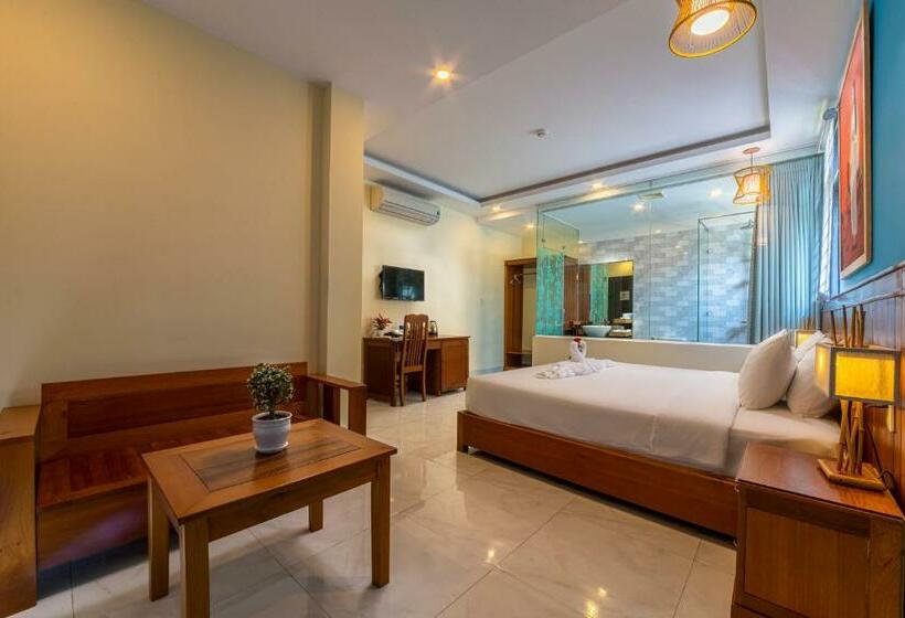 اتاق لوکس با چشم‌انداز باغ, Hoi An Heart Hostel Villa   Bespoke