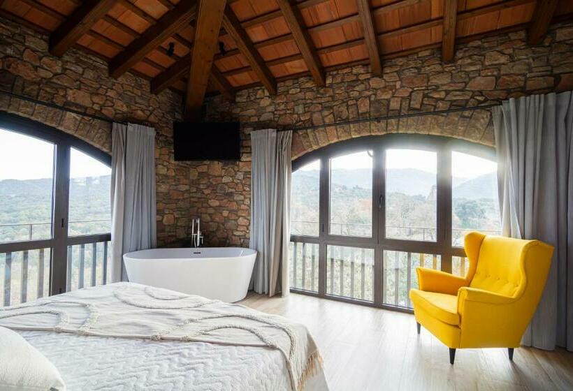 اتاق استاندارد با چشم‌انداز کوهستان, Alojamiento Mas El Castell Del Brull