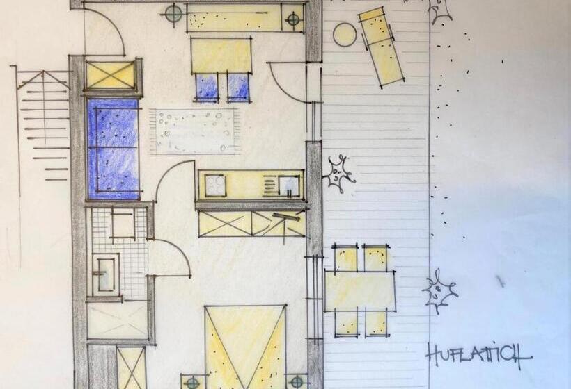 آپارتمان 1 خوابه با تراس, Landhaus Almdorf