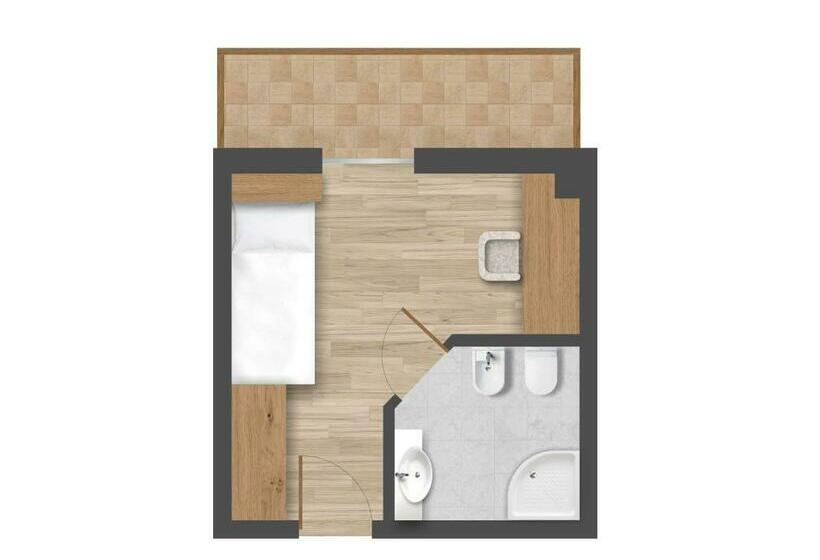 اتاق استاندارد یک تخته با بالکن, Villa Eden