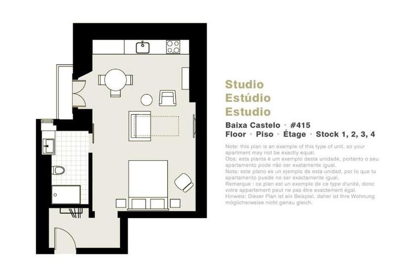 Estudio Estàndard, Lisbon Serviced Apartments   Baixa Castelo