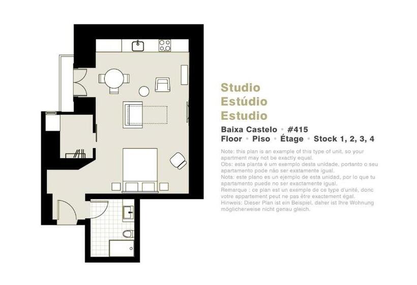 Estudio Estàndard, Lisbon Serviced Apartments   Baixa Castelo