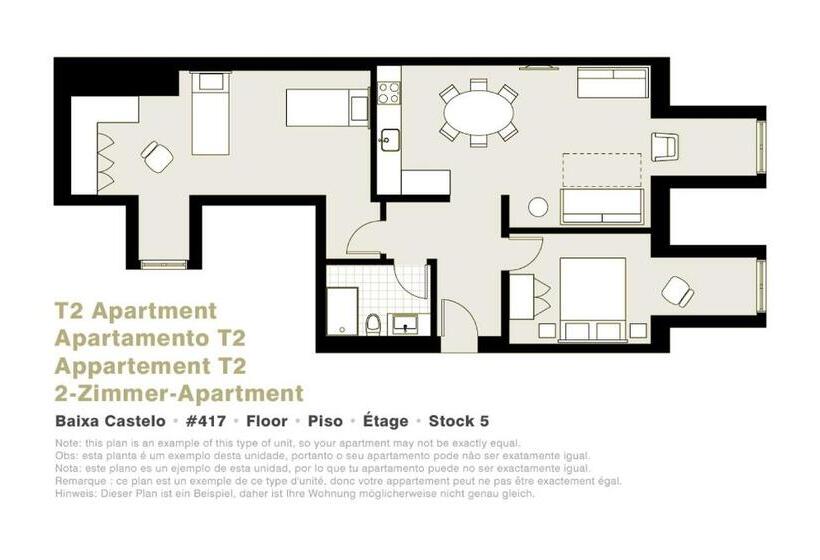 Apartament 2 Dormitoris, Lisbon Serviced Apartments   Baixa Castelo