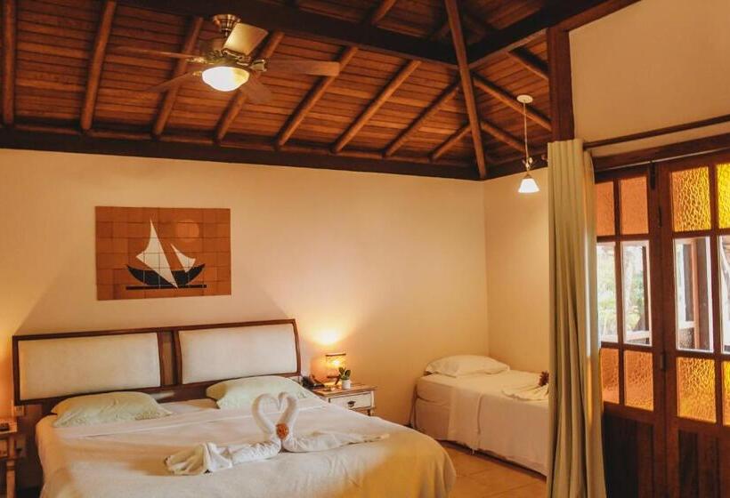 带花园景观的标准三人间, Pousada Villa Bella