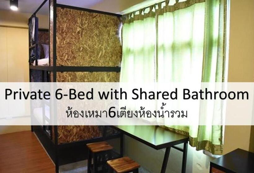 اتاق خانوادگی با سرویس بهداشتی مشترک, Hide Bangkok Hostel