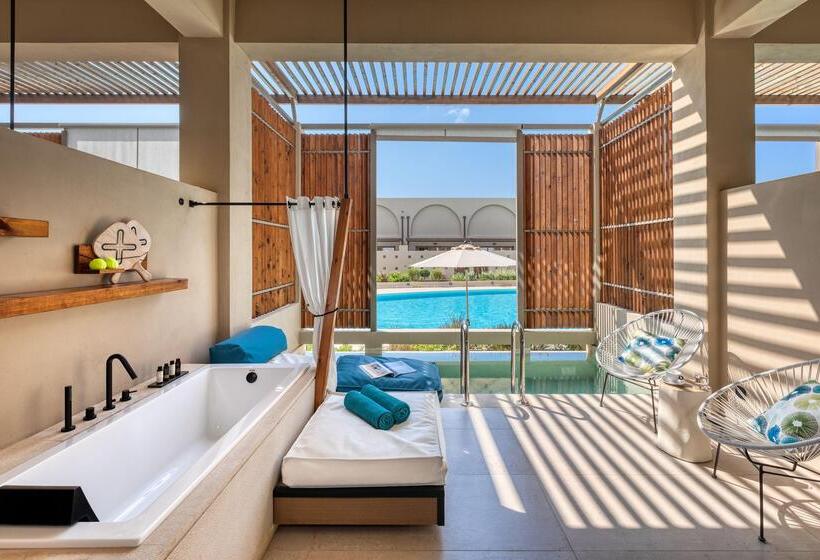 اتاق استاندارد با چشم‌انداز استخر, Domes Noruz Chania, Autograph Collection  Adults Only