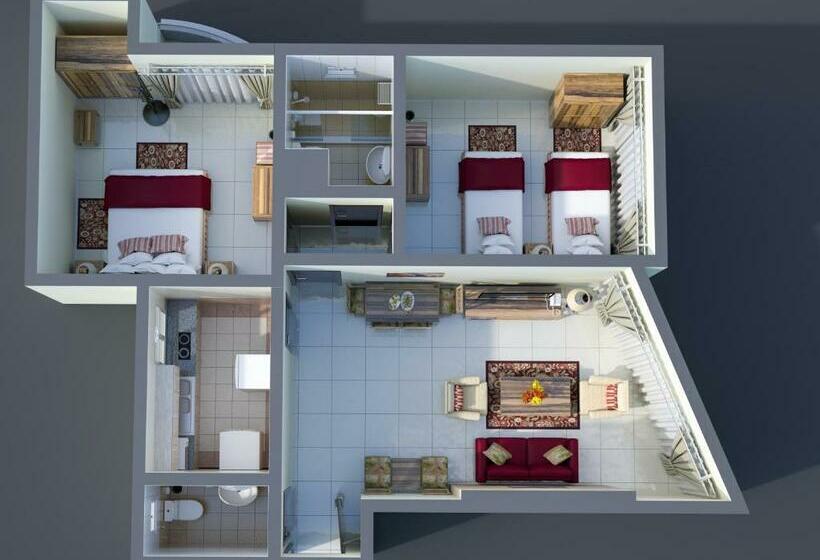 سوئیت 2 خوابه, Ewan Tower Hotel Apartments