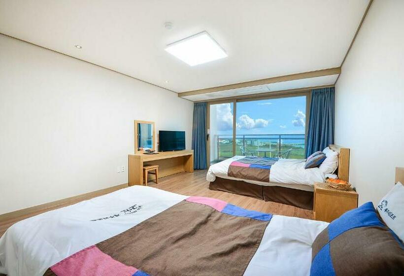 اتاق استاندارد با بالکن و چشم‌انداز دریا, Jeju Resort