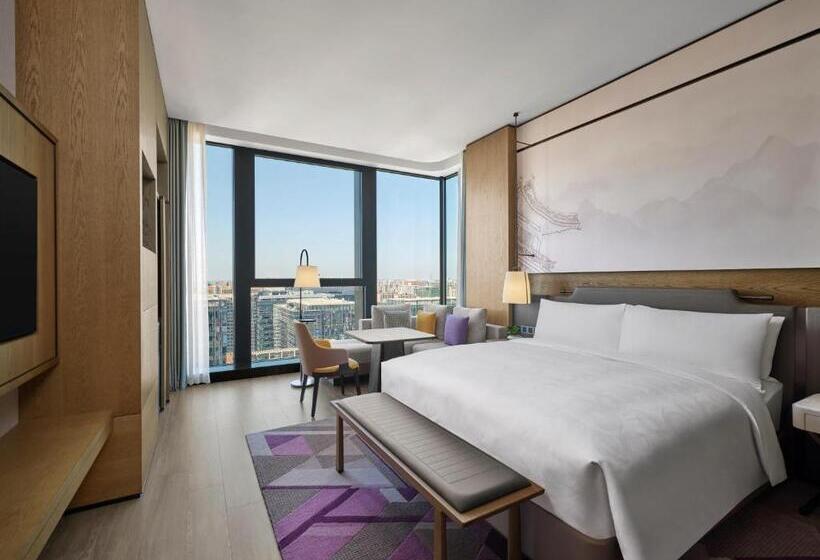 اتاق دلوکس با تخت کینگ و چشم‌انداز شهر, Jw Marriott Hotel Xi An Southwest