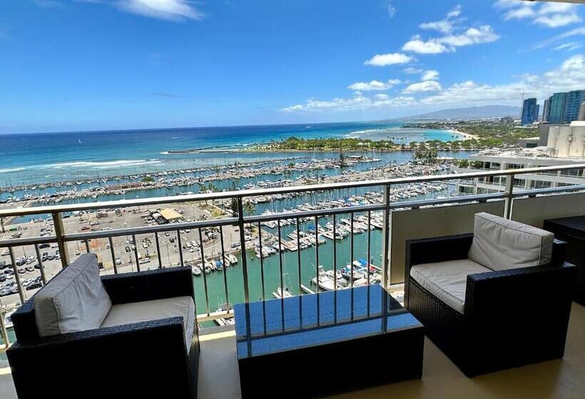 آپارتمان 1 خوابه با چشم‌انداز دریا, Waikiki Beach Experience! Luxury Oceanview Suite!