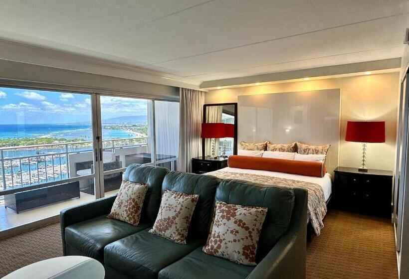 آپارتمان 1 خوابه با چشم‌انداز دریا, Waikiki Beach Experience! Luxury Oceanview Suite!