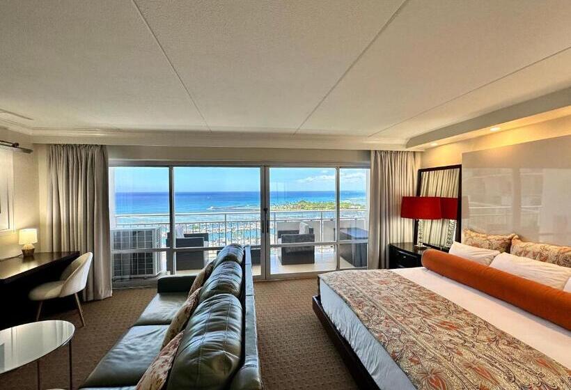 آپارتمان 1 خوابه با چشم‌انداز دریا, Waikiki Beach Experience! Luxury Oceanview Suite!