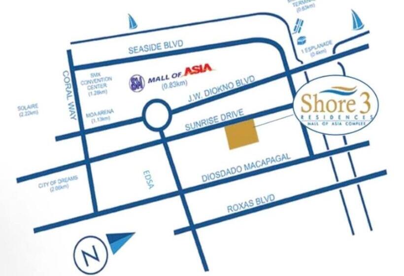 带1个卧室的公寓, 1br With Balcony   Shore 3 By Smdc Near Mall Of Asia